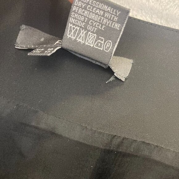 Per Se by Carlisle Pleated A-Line Skirt Womens Size 10 Black Buckle Stretch EUC - Picture 10 of 10